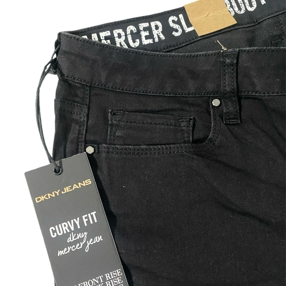 Women Black DNKY Mercer Jean Curvy Fit size 8x32 - Picture 7 of 9